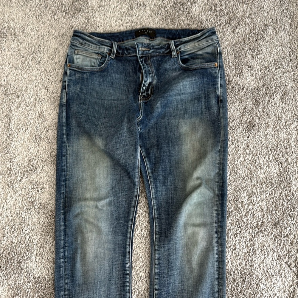 Richie Le collection RLC # 109 dark cream wash denim jeans size 34 men’s